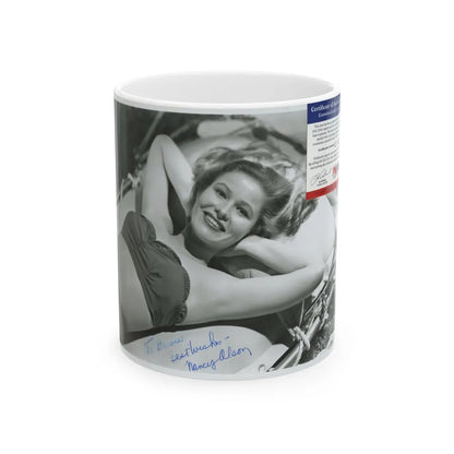 Nancy Olson #18 (Vintage Female Icon) White Coffee Mug-11oz-Go Mug Yourself