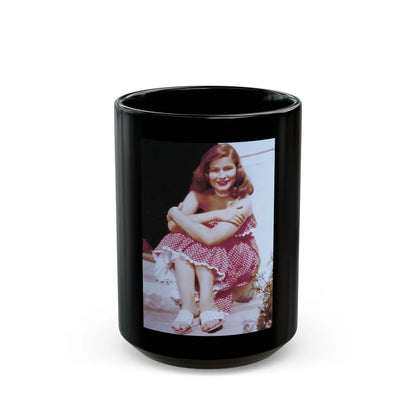 Nancy Olson #21 (Vintage Female Icon) Black Coffee Mug-15oz-Go Mug Yourself