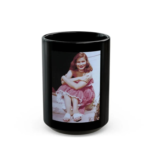 Nancy Olson #21 (Vintage Female Icon) Black Coffee Mug 15oz - Go Mug Yourself