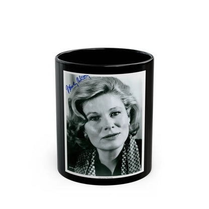 Nancy Olson #23 (Vintage Female Icon) Black Coffee Mug-11oz-Go Mug Yourself