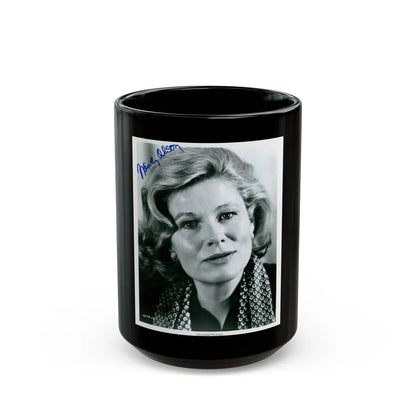 Nancy Olson #23 (Vintage Female Icon) Black Coffee Mug-15oz-Go Mug Yourself