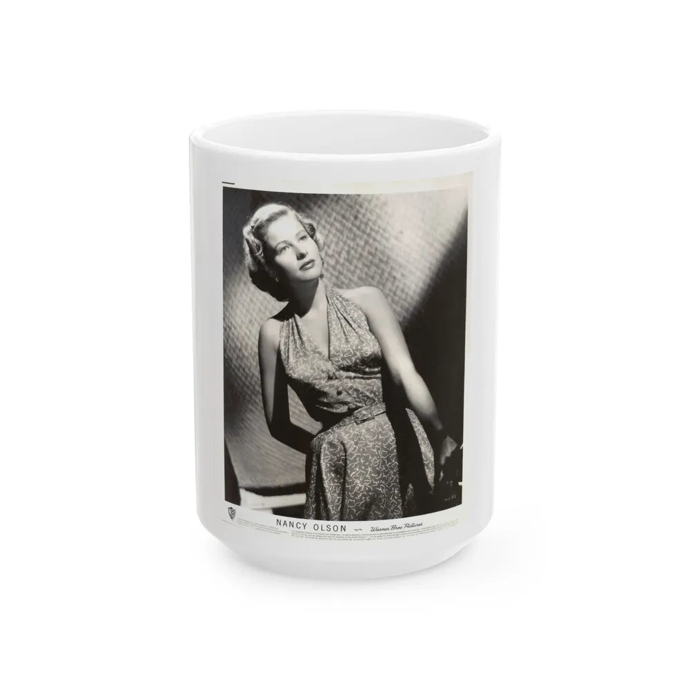 Nancy Olson #24 (Vintage Female Icon) White Coffee Mug-15oz-Go Mug Yourself