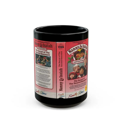 NANNY AND ISAIAH ADVENTURES THE SECRET OF0THE SECOND BASEMENT (VHS COVER) - Black Coffee Mug 15oz - Go Mug Yourself