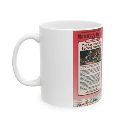 NANNY AND ISAIAH ADVENTURES THE SECRET OF0THE SECOND BASEMENT (VHS COVER) - White Coffee Mug - Go Mug Yourself