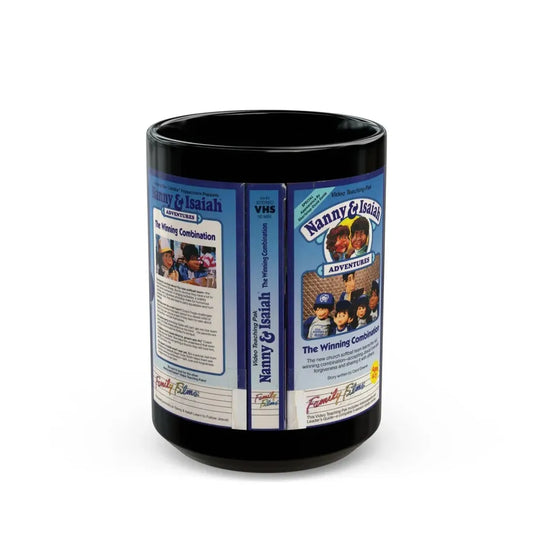 NANNY AND ISAIAH ADVENTURES THE WINNING COMBINATION (VHS COVER) - Black Coffee Mug 15oz - Go Mug Yourself