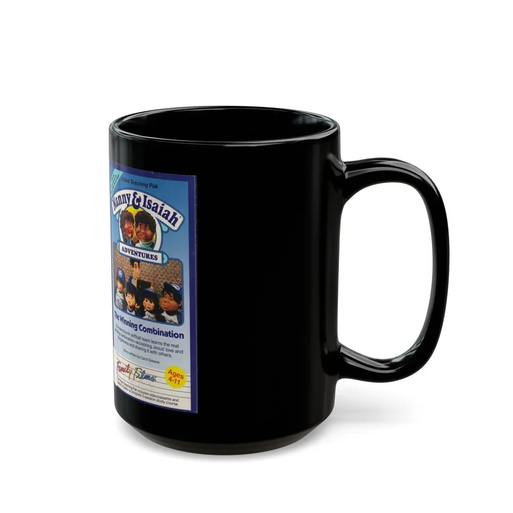 NANNY AND ISAIAH ADVENTURES THE WINNING COMBINATION (VHS COVER) - Black Coffee Mug-Go Mug Yourself