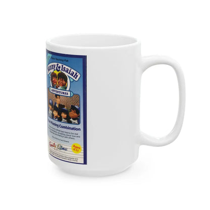 NANNY AND ISAIAH ADVENTURES THE WINNING COMBINATION (VHS COVER) - White Coffee Mug-Go Mug Yourself