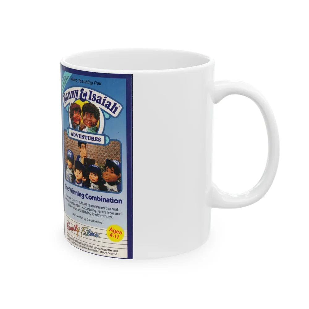 NANNY AND ISAIAH ADVENTURES THE WINNING COMBINATION (VHS COVER) - White Coffee Mug-Go Mug Yourself