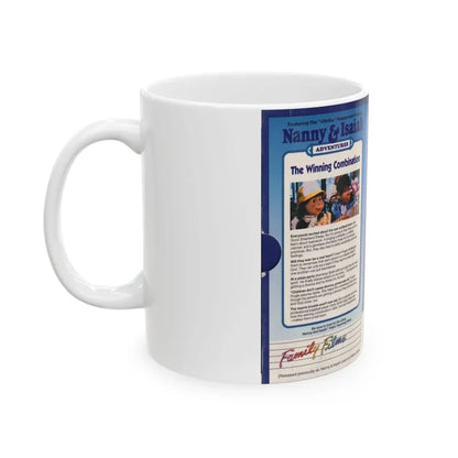 NANNY AND ISAIAH ADVENTURES THE WINNING COMBINATION (VHS COVER) - White Coffee Mug - Go Mug Yourself