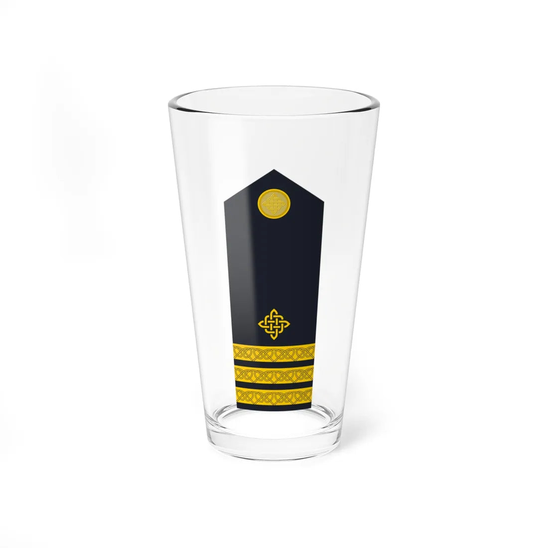 Naramenica ljetne odore kapetana korvete HRM (Croatia) (Military Rank) Pint Glass 16oz 16oz - Go Mug Yourself