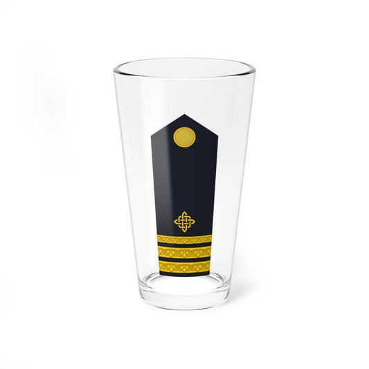 Naramenica ljetne odore poručnika bojnog broda HRM (Croatia) (Military Rank) Pint Glass 16oz 16oz - Go Mug Yourself