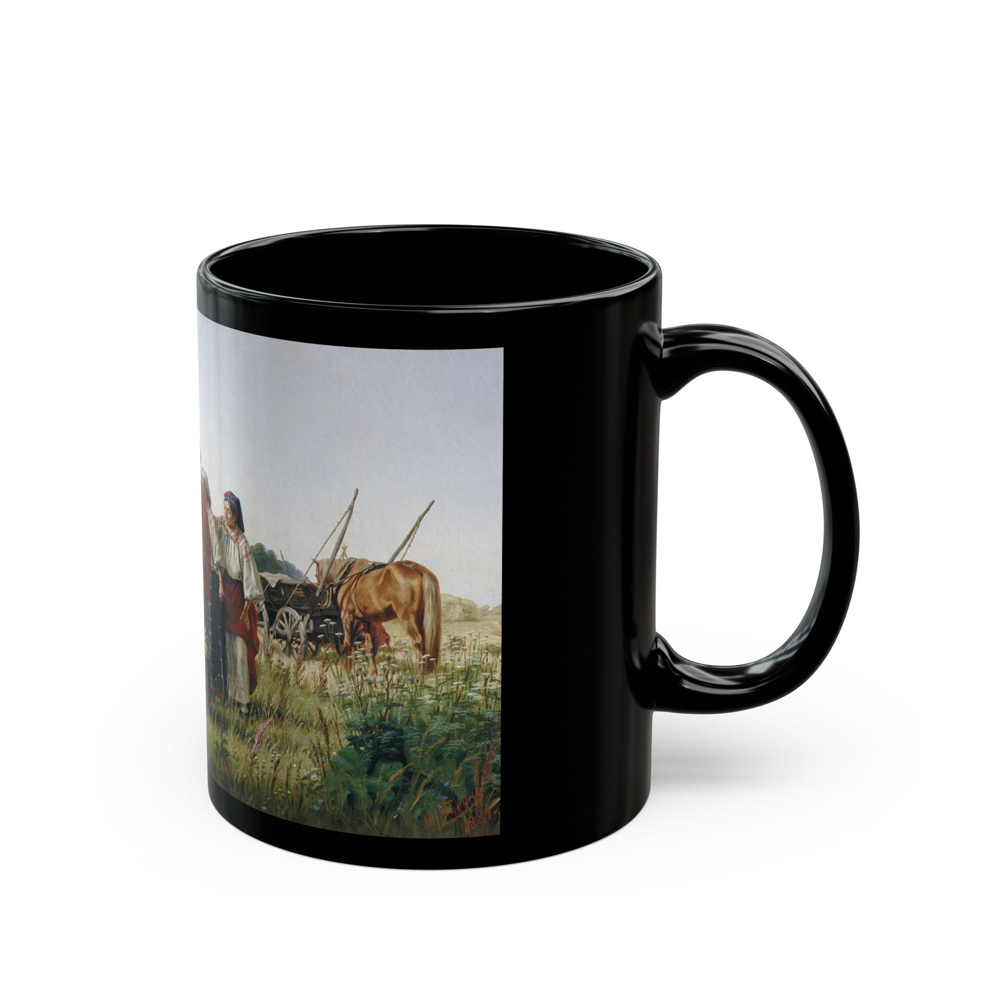 Narkiz Nikolaevich Bunin (1856-1912) Uninvited Criticism - Black Coffee Mug-Go Mug Yourself