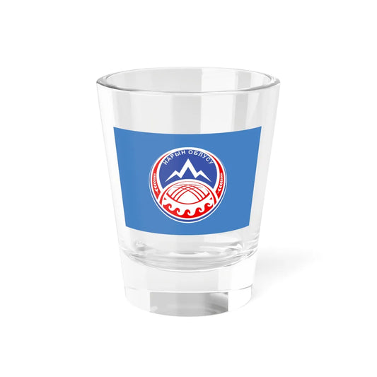Naryn obl flag (Kyrgyzstan) Shot Glass 1.5oz 1.5oz - Go Mug Yourself
