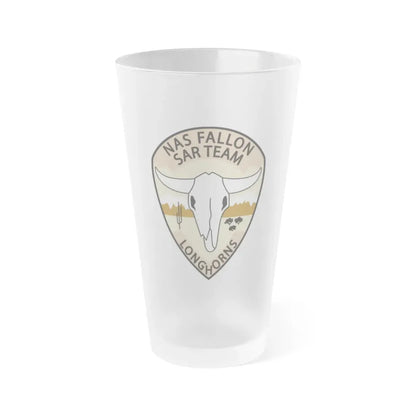 NAS Fallon SAR Longhorns (U.S. Navy) Frosted Pint Glass 16oz Default Title - Go Mug Yourself
