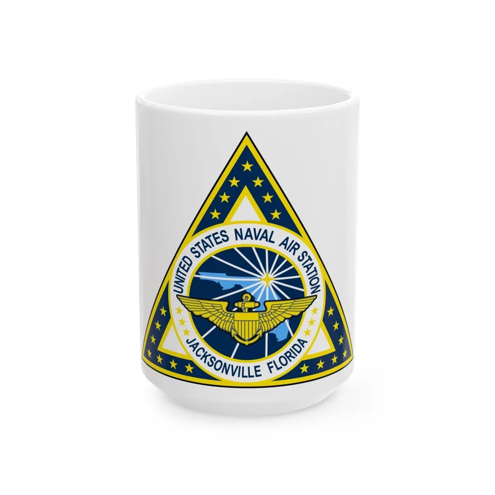 NAS Jacksonville FL (U.S. Navy) White Coffee Mug-15oz-Go Mug Yourself