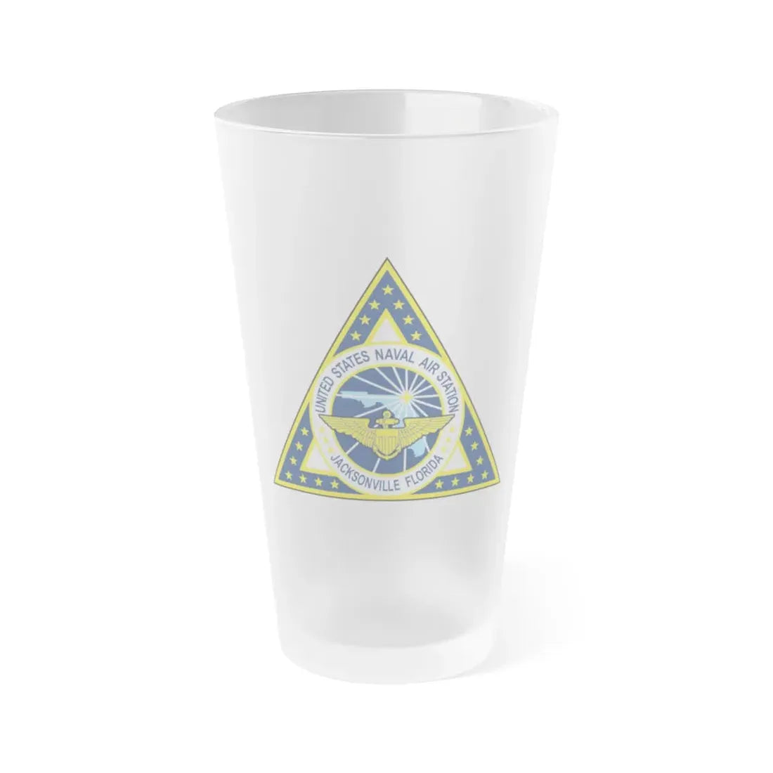 NAS Jacksonville FL (U.S. Navy) Frosted Pint Glass 16oz Default Title - Go Mug Yourself