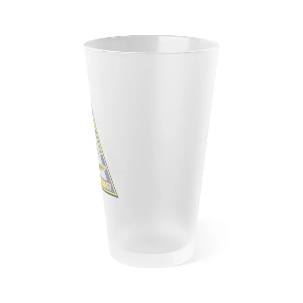 NAS Lakehurst (U.S. Navy) Frosted Pint Glass 16oz-Go Mug Yourself