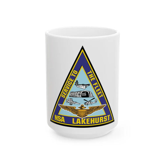 NAS Lakehurst (U.S. Navy) White Coffee Mug-15oz-Go Mug Yourself