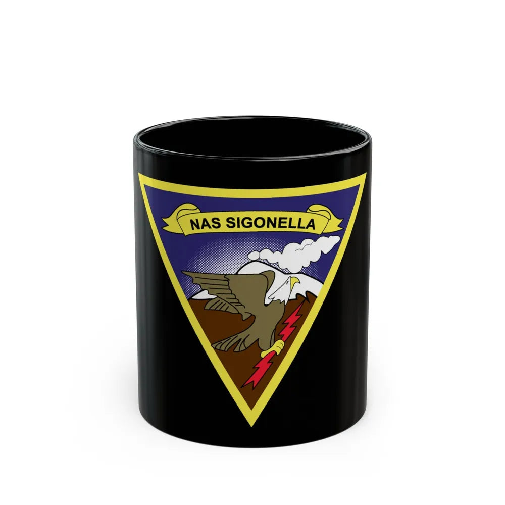 NAS Sigonella (U.S. Navy) Black Coffee Mug-11oz-Go Mug Yourself