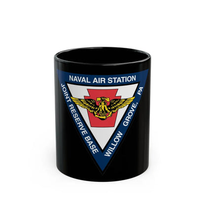 NAS Willow Grove Joint Reserve Base JRB (U.S. Navy) Black Coffee Mug-11oz-Go Mug Yourself