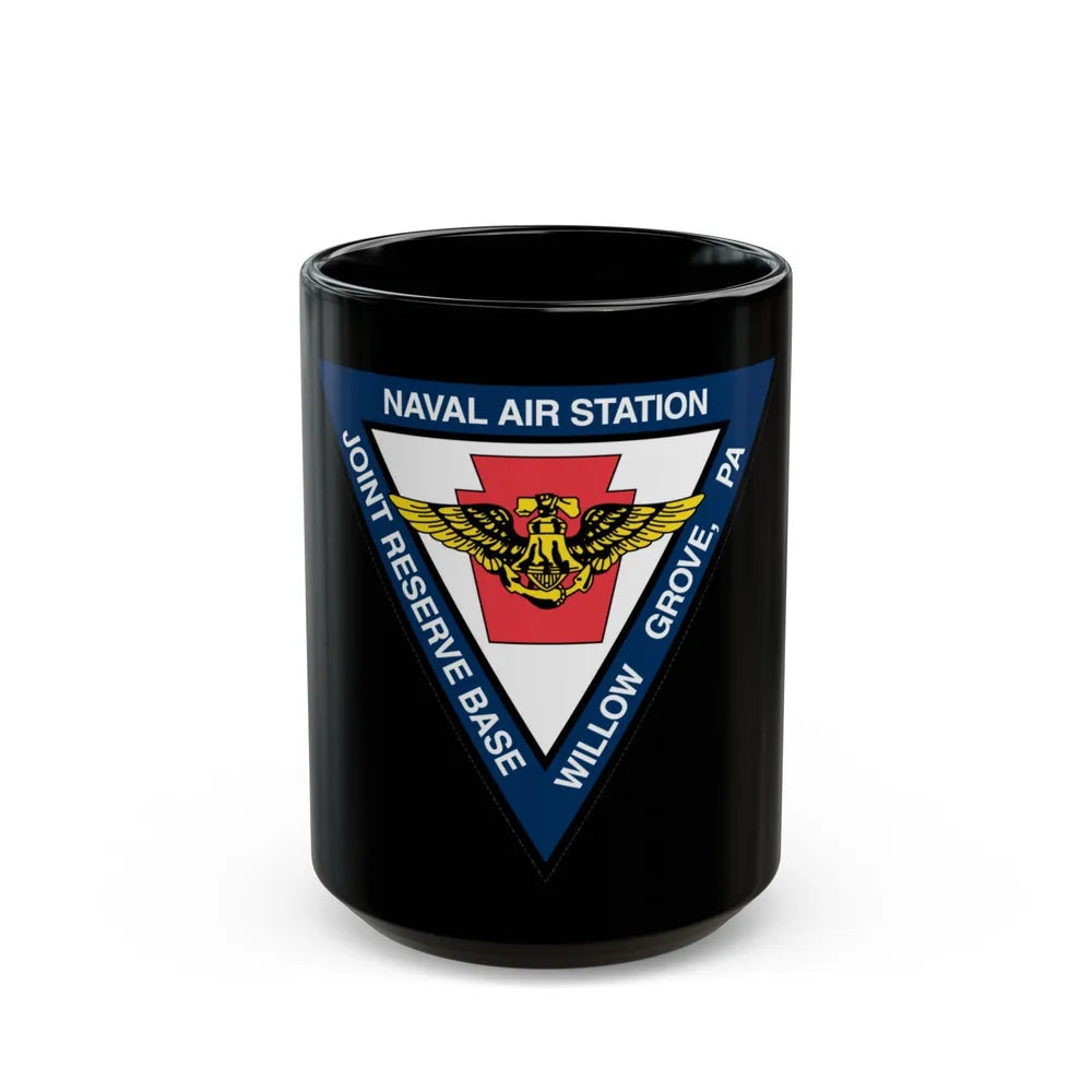 NAS Willow Grove Joint Reserve Base JRB (U.S. Navy) Black Coffee Mug-15oz-Go Mug Yourself