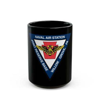 NAS Willow Grove Joint Reserve Base JRB (U.S. Navy) Black Coffee Mug-15oz-Go Mug Yourself