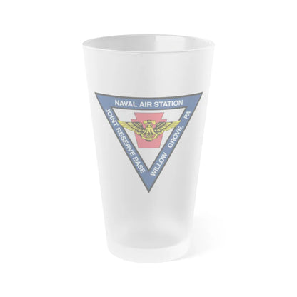 NAS Willow Grove Joint Reserve Base JRB (U.S. Navy) Frosted Pint Glass 16oz-Go Mug Yourself