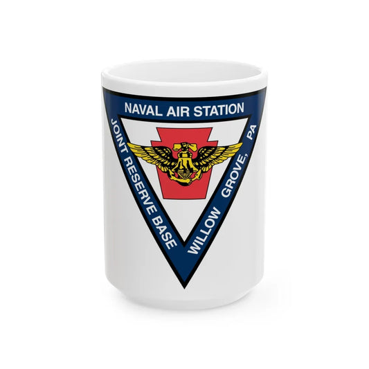 NAS Willow Grove Joint Reserve Base JRB (U.S. Navy) White Coffee Mug-15oz-Go Mug Yourself