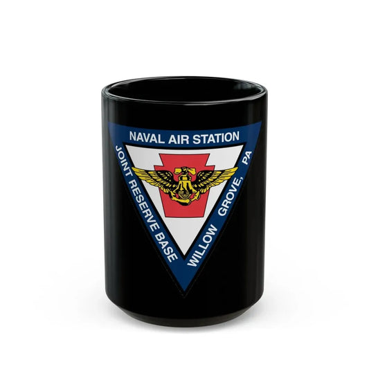 NAS Willow Grove Joint Reserve Base JRB (U.S. Navy) Black Coffee Mug 15oz - Go Mug Yourself
