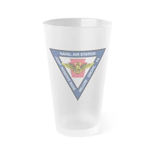 NAS Willow Grove Joint Reserve Base JRB (U.S. Navy) Frosted Pint Glass 16oz Default Title - Go Mug Yourself