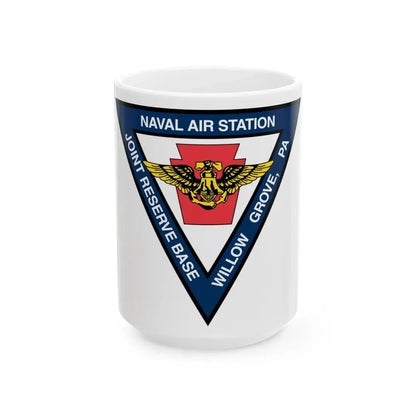 NAS Willow Grove Joint Reserve Base JRB (U.S. Navy) White Coffee Mug 15oz - Go Mug Yourself