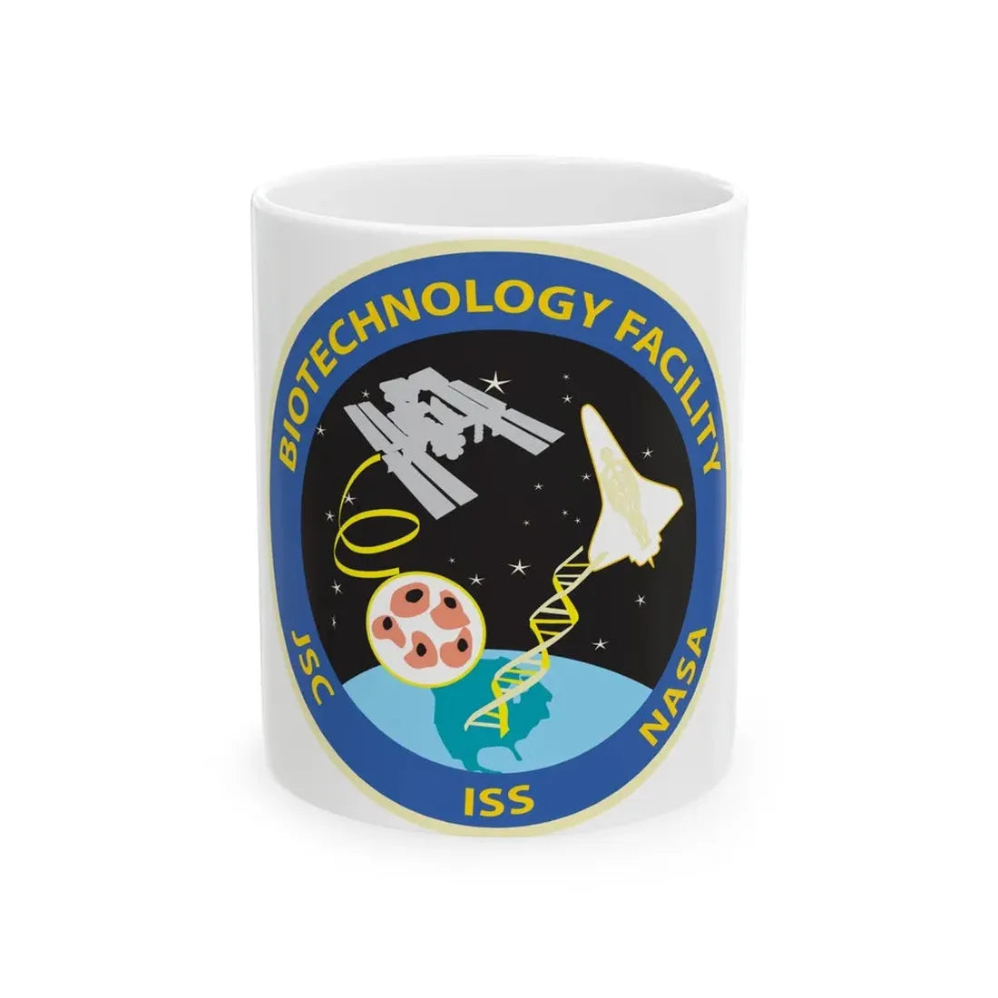 NASA Biotechnology Facility Science and Engineering Research and Development BTF Laboratory at the Johnson Space Center - White Coffee Mug 11oz - Go Mug Yourself
