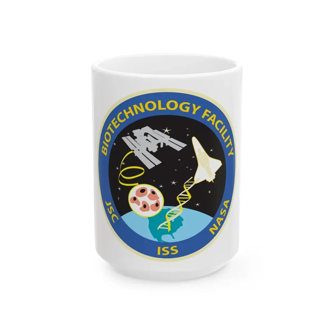 NASA Biotechnology Facility Science and Engineering Research and Development BTF Laboratory at the Johnson Space Center - White Coffee Mug 15oz - Go Mug Yourself