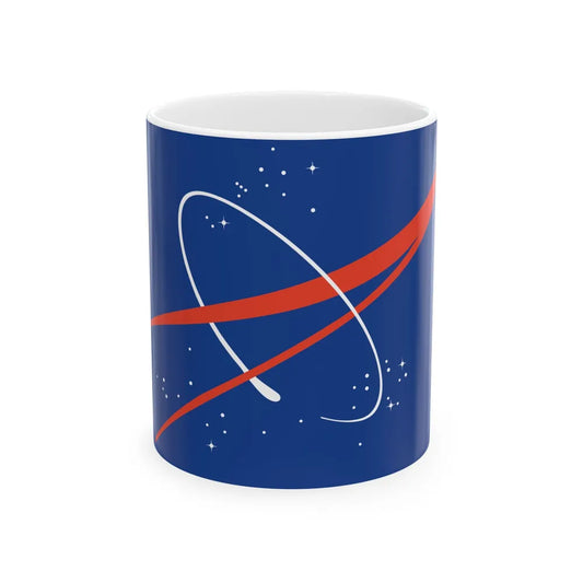 NASA Logo Flag (United States) White Coffee Mug 11oz - Go Mug Yourself
