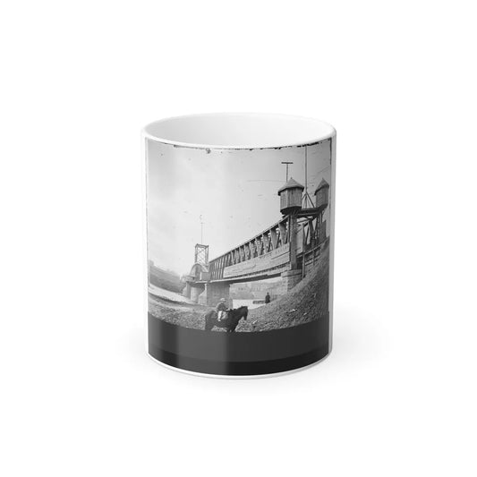 Nashville, Tenn. Fortified Railroad Bridge Across Cumberland River (U.S. Civil War) Color Changing Coffee Mug 11oz-11oz-Go Mug Yourself