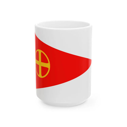 NasjonalSamling-Solkors-Pennant (Norway) White Coffee Mug 15oz - Go Mug Yourself