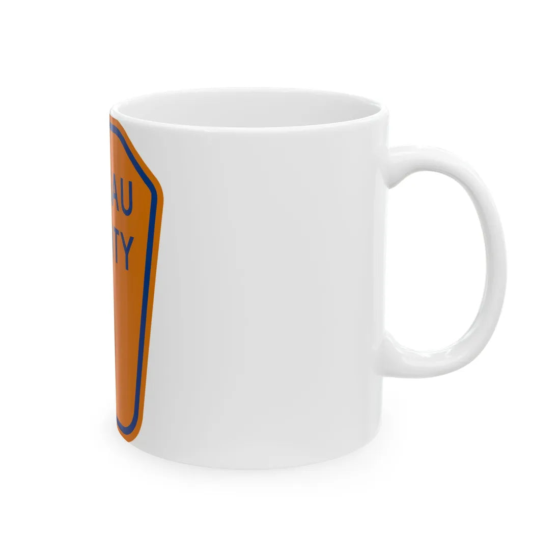 Nassau County 1 NY (New York) (Road Sign) White Coffee Mug - Go Mug Yourself