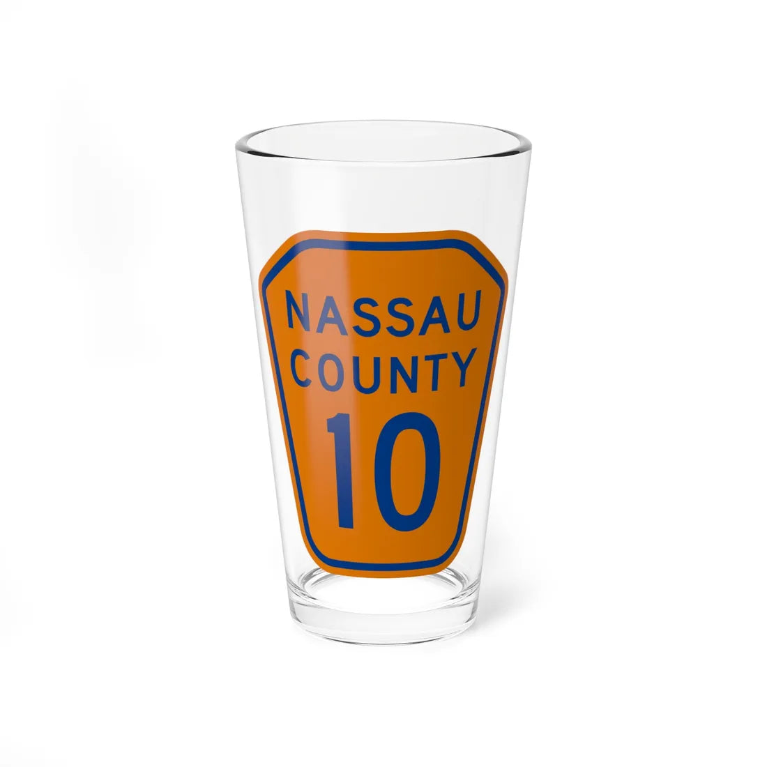 Nassau County 10 NY (New York) (Road Sign) Pint Glss 16oz 16oz - Go Mug Yourself