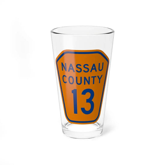 Nassau County 13 NY (New York) (Road Sign) Pint Glass 16oz 16oz - Go Mug Yourself