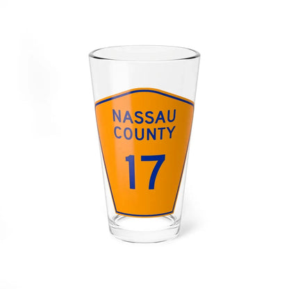 Nassau County 17 NY (New York) (Road Sign) Pint Glass 16oz 16oz - Go Mug Yourself