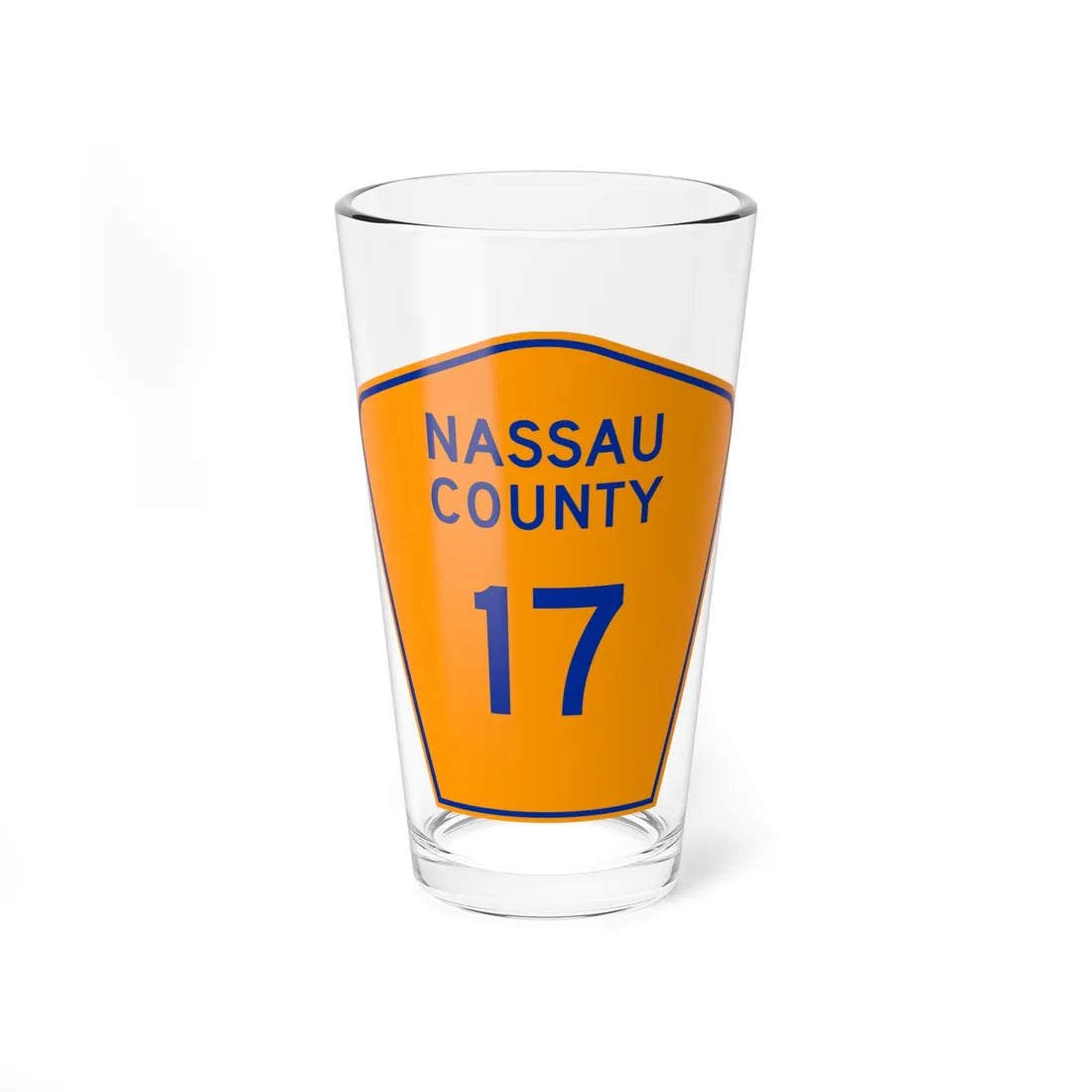 Nassau County 17 NY (New York) (Road Sign) Pint Glss 16oz 16oz - Go Mug Yourself