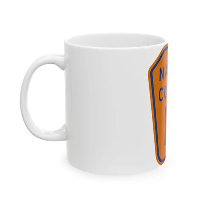 Nassau County 1A NY (New York) (Road Sign) White Coffee Mug - Go Mug Yourself