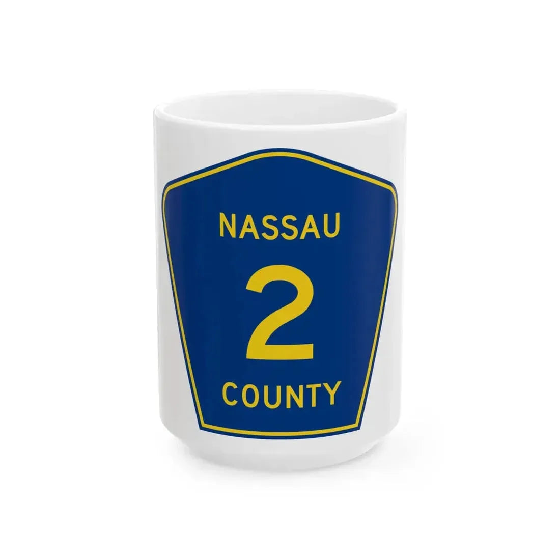 Nassau County 2 (Florida) (Road Sign) White Coffee Mug 15oz - Go Mug Yourself