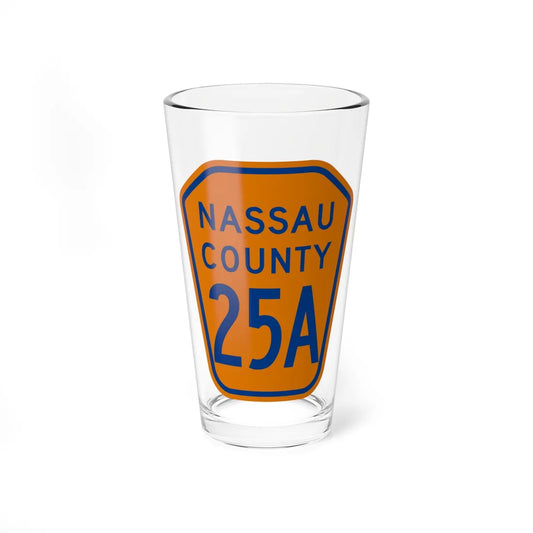 Nassau County 25A NY (New York) (Road Sign) Pint Glass 16oz 16oz - Go Mug Yourself
