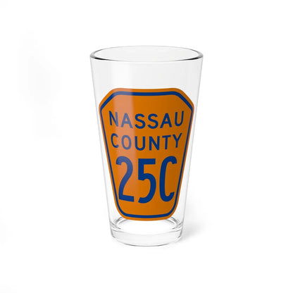 Nassau County 25C NY (New York) (Road Sign) Pint Glass 16oz 16oz - Go Mug Yourself