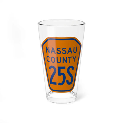 Nassau County 25S NY (New York) (Road Sign) Pint Glass 16oz 16oz - Go Mug Yourself