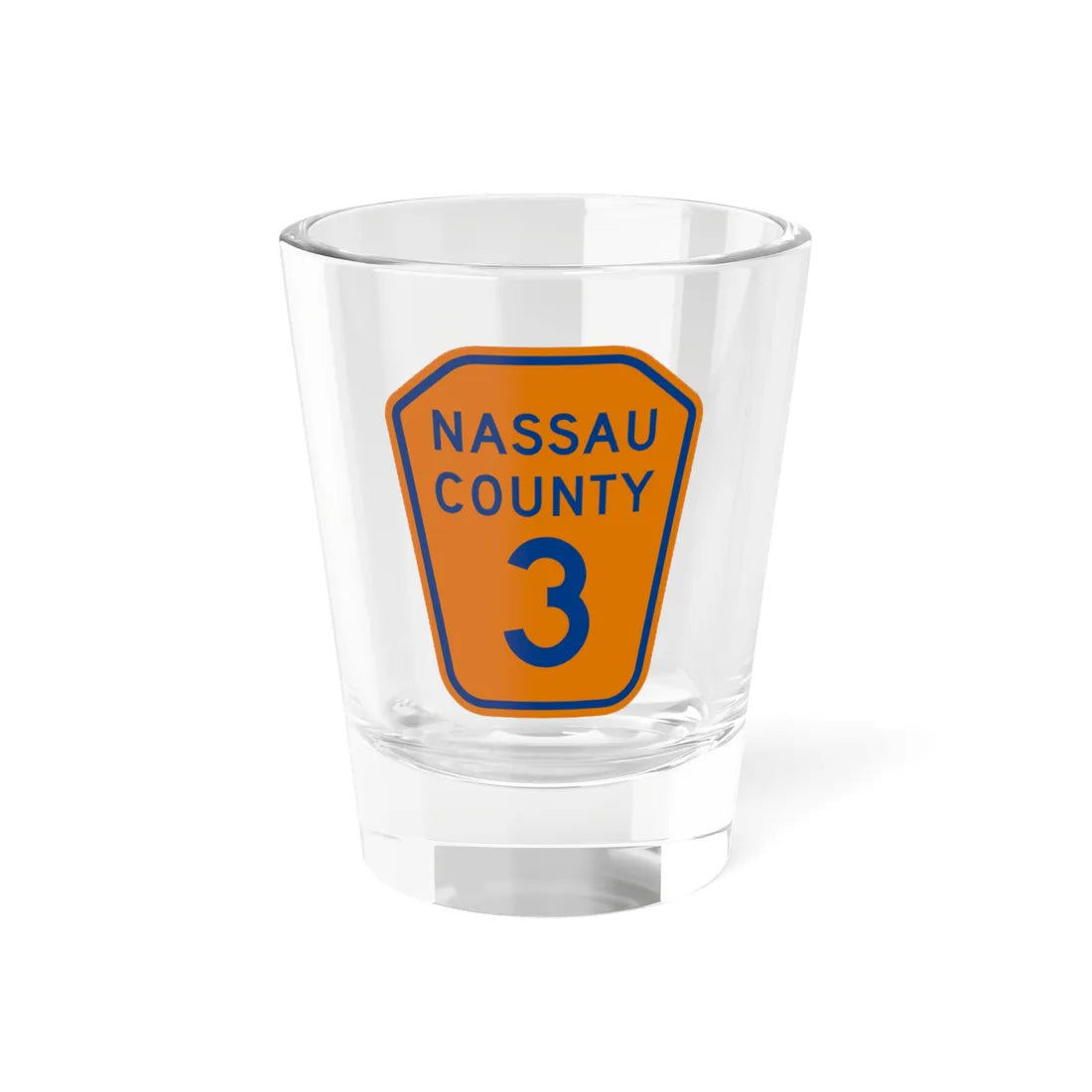 Nassau County 3 NY (New York) (Road Sign) Shot Glass 1.5oz 1.5oz - Go Mug Yourself