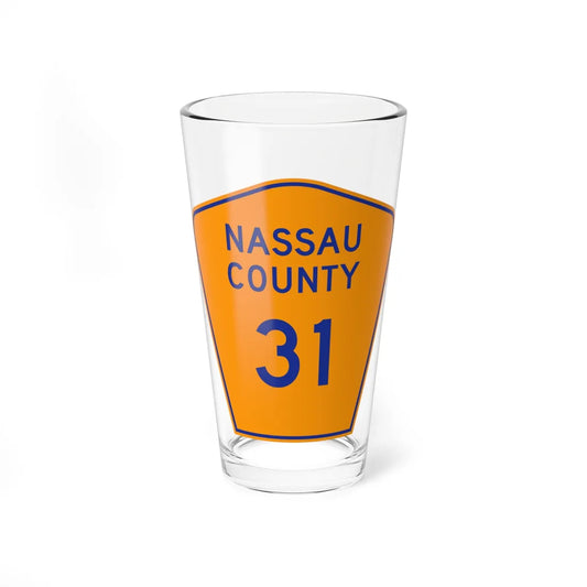 Nassau County 31 NY (New York) (Road Sign) Pint Glass 16oz 16oz - Go Mug Yourself