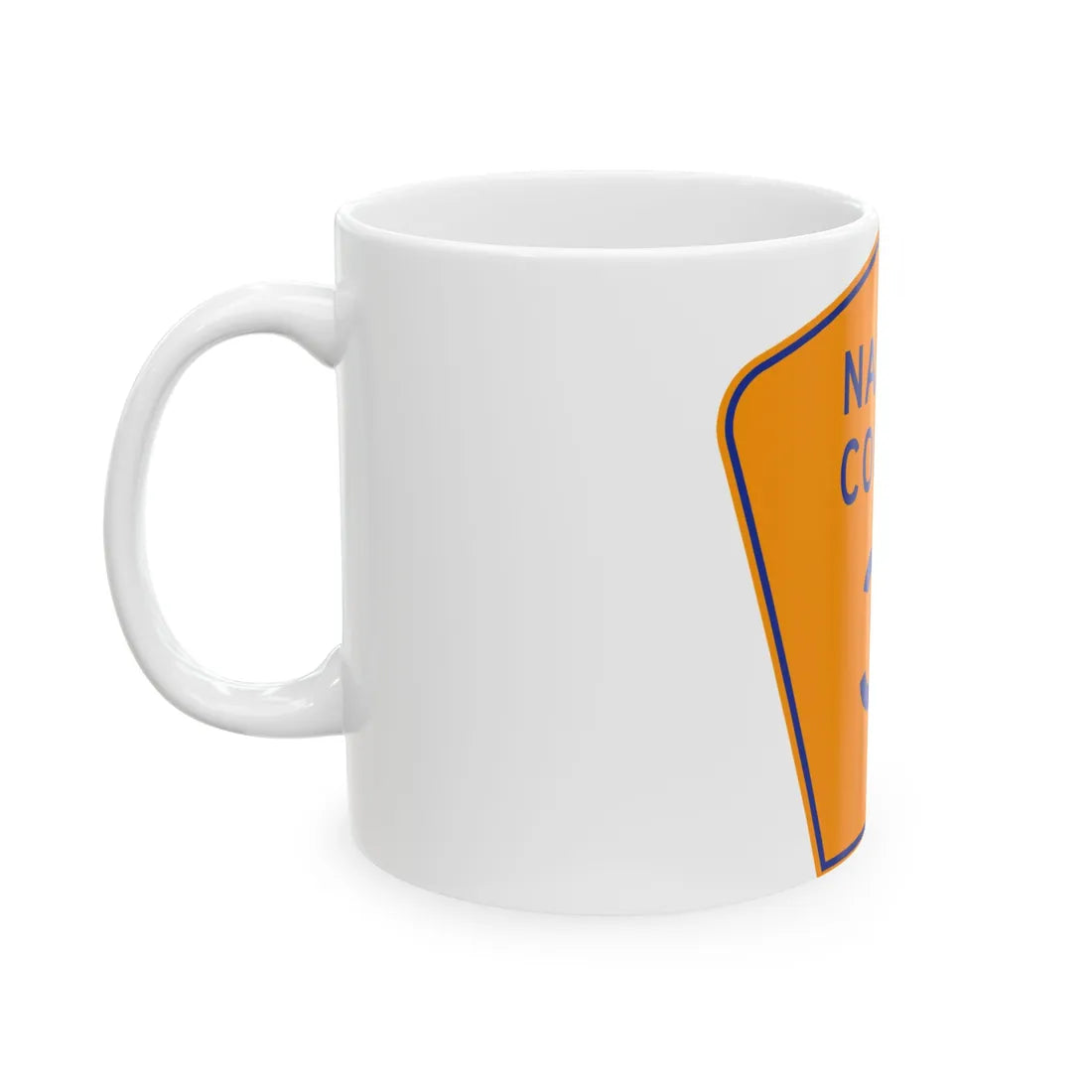 Nassau County 31 NY (New York) (Road Sign) White Coffee Mug - Go Mug Yourself