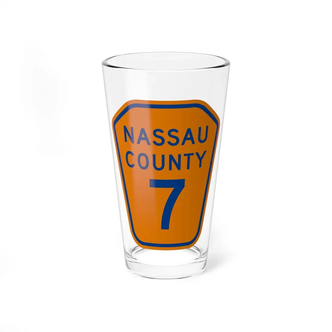 Nassau County 7 NY (New York) (Road Sign) Pint Glass 16oz 16oz - Go Mug Yourself